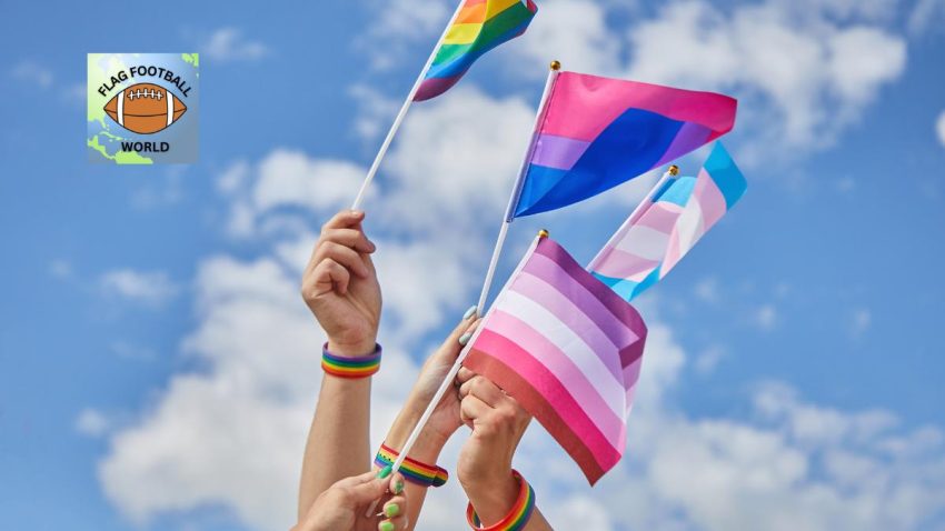 lgbtq flag football
